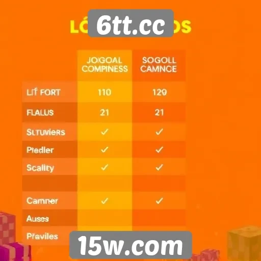 Comparativa entre jogos oferecidos na plataforma 6tt.cc