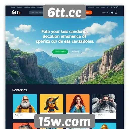 Navegação e design do site 6tt.cc